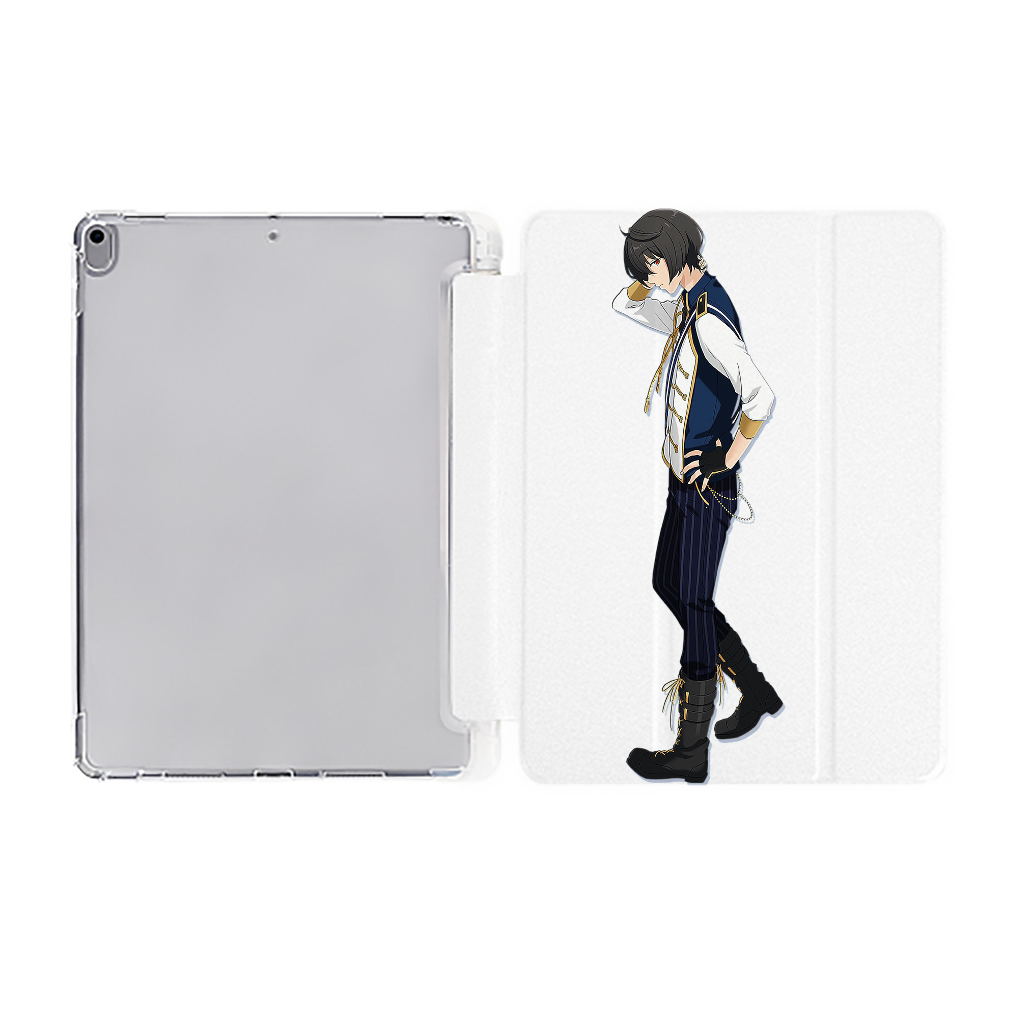 （画像用） あんさんぶるスターズ! Ensemble Stars IPad ケース ペン収納付き 三つ折りスタンド PUレザー×シリコン 対応機種9.5/10.5/10.9インチ